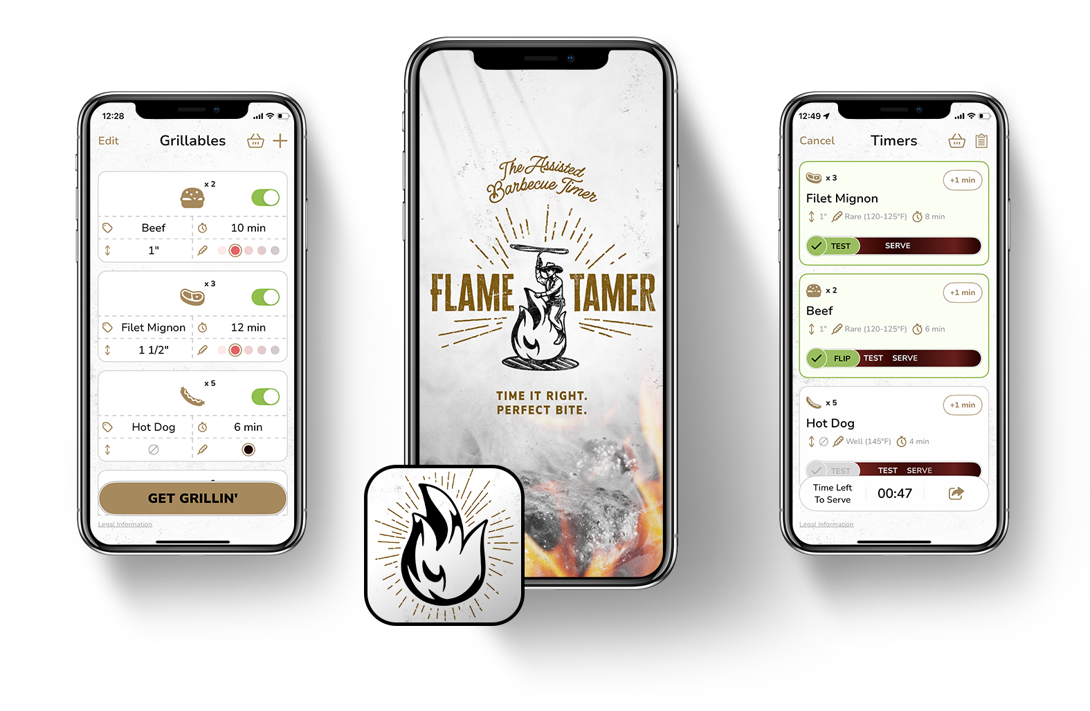 Flame Tamer App Screens